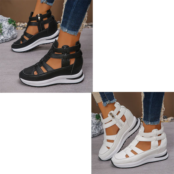 Lichte comfortabele sleehaksandalen met ritssluiting