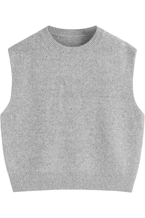 Rosiedress Crewneck Knitted Pullover Sweater Vest