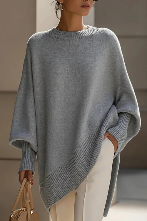 Rosiedress Crewneck Drop Shoulder Slouchy Pullover Sweater