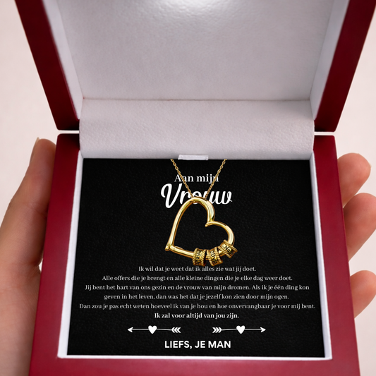 Bedel hart ketting - Aan mijn vrouw V1