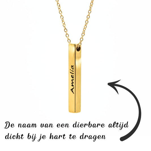 Ketting Bar met Gravure – Aan mijn schat