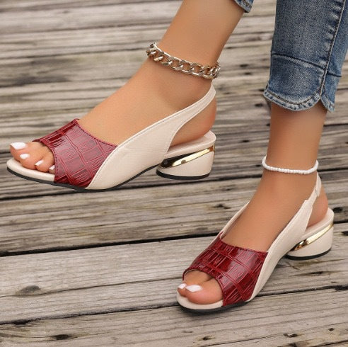 Stijlvolle dames sandalen met chunky hak