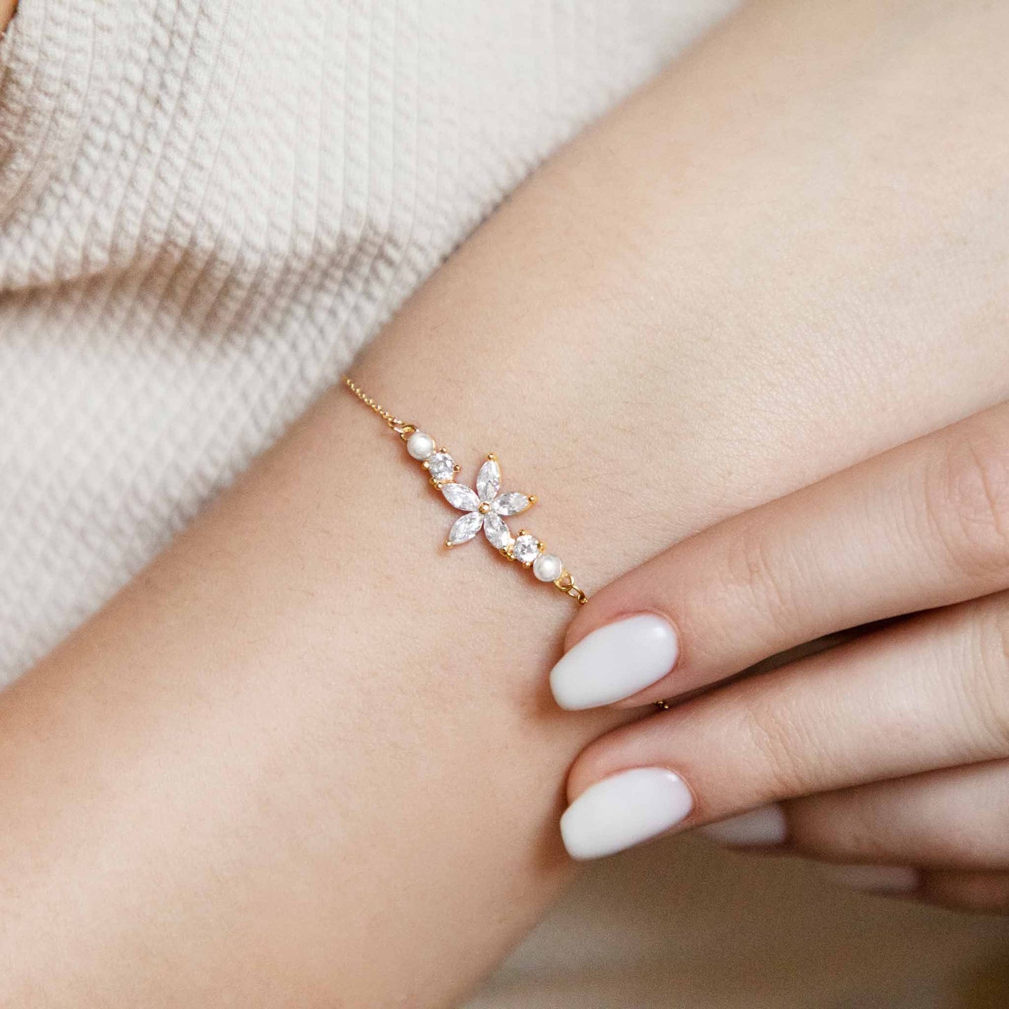 Ensemble Fleur Perla Gold