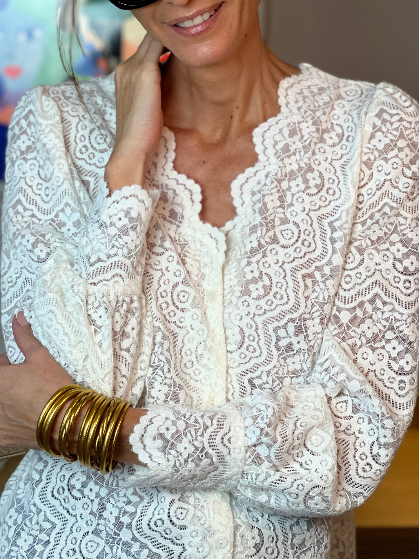 Gebreide damesblouse Hippoline