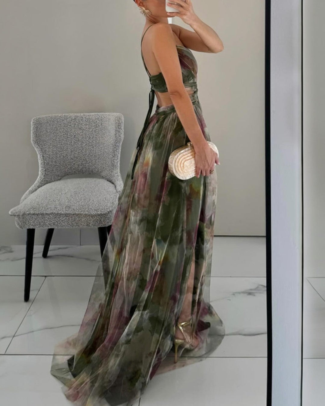 Giselle - Betoverend Maxijurk met Bloemenprint