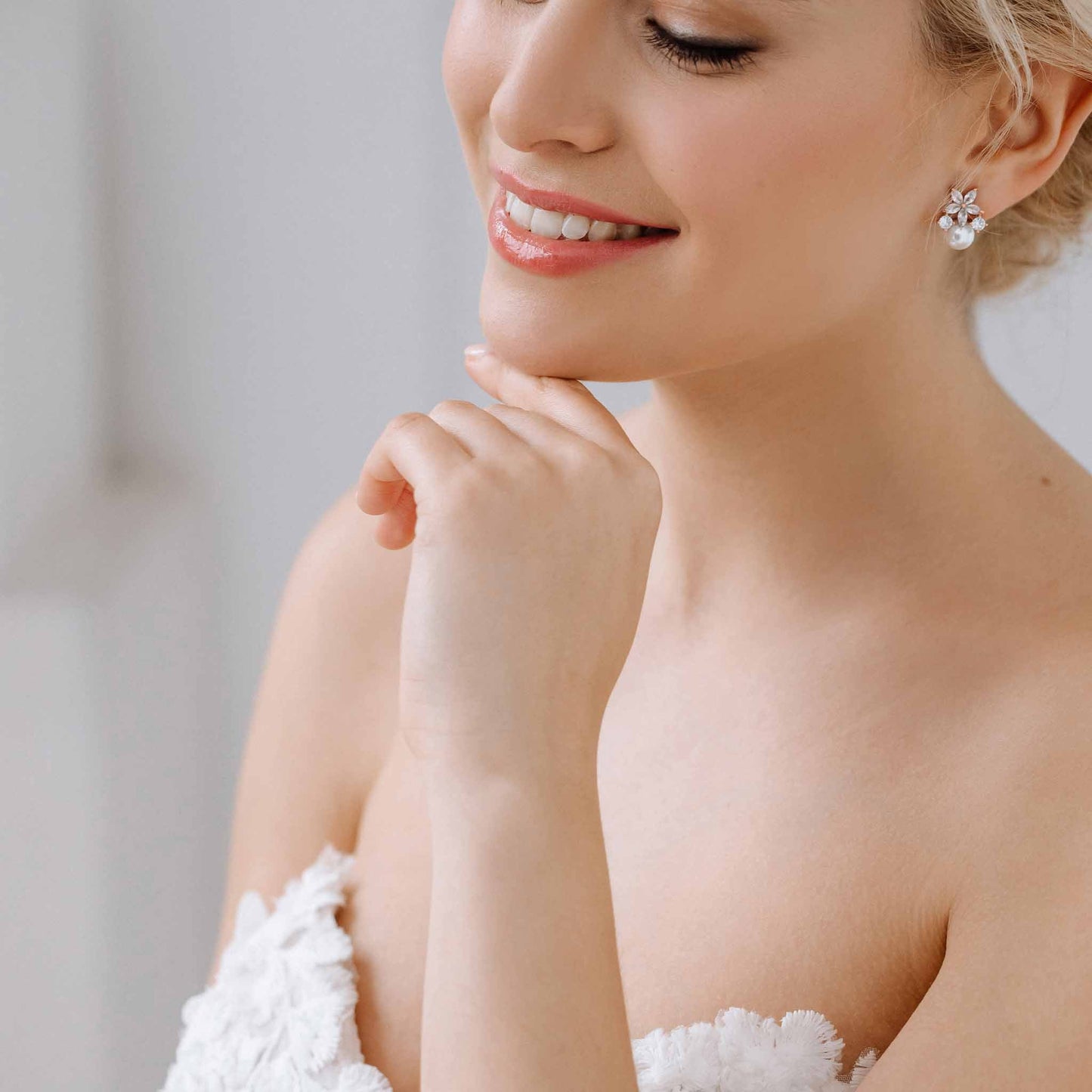 Ensemble Fleur Perla Or Rose
