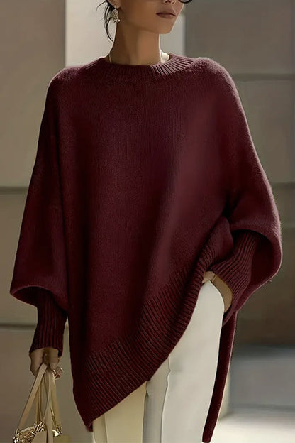 Rosiedress Crewneck Drop Shoulder Slouchy Pullover Sweater