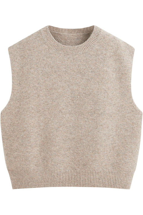 Rosiedress Crewneck Knitted Pullover Sweater Vest