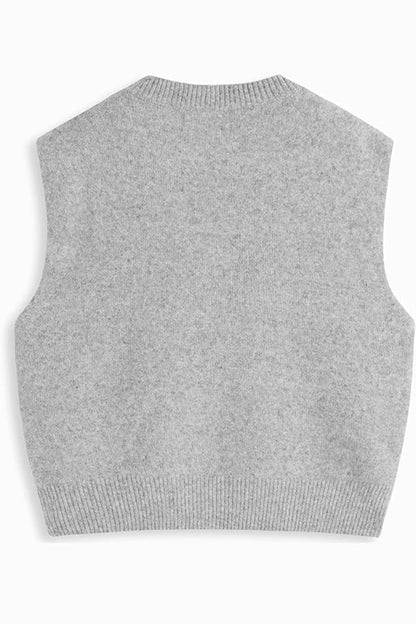 Rosiedress Crewneck Knitted Pullover Sweater Vest