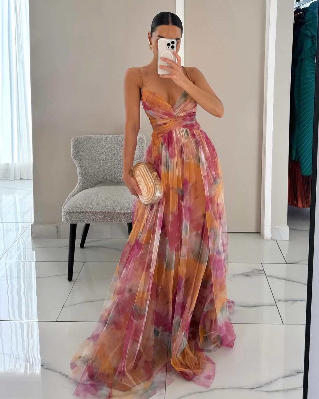 Giselle - Betoverend Maxijurk met Bloemenprint