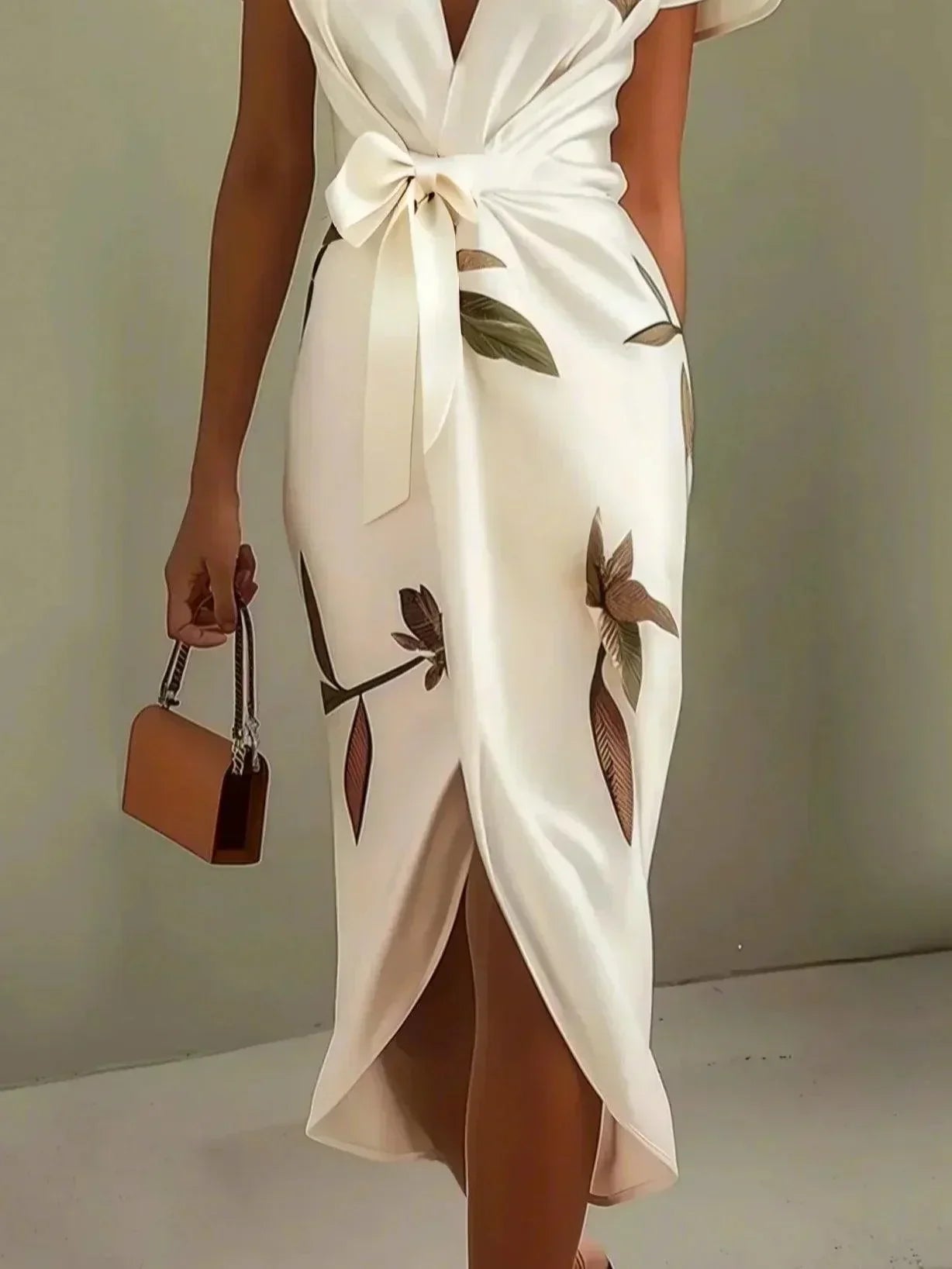 Eveline™ | Elegante Wikkeljurk met Bloemenprint