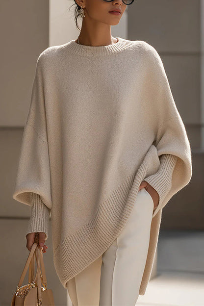 Rosiedress Crewneck Drop Shoulder Slouchy Pullover Sweater