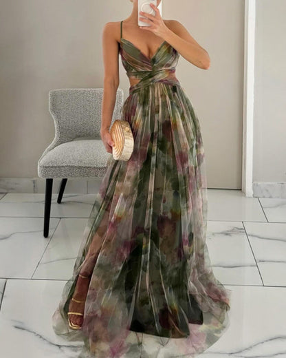 Giselle - Betoverend Maxijurk met Bloemenprint