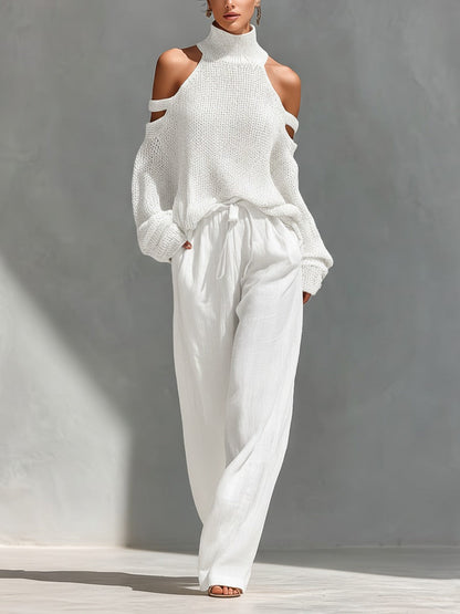 Trendy set van mesh en linnen
