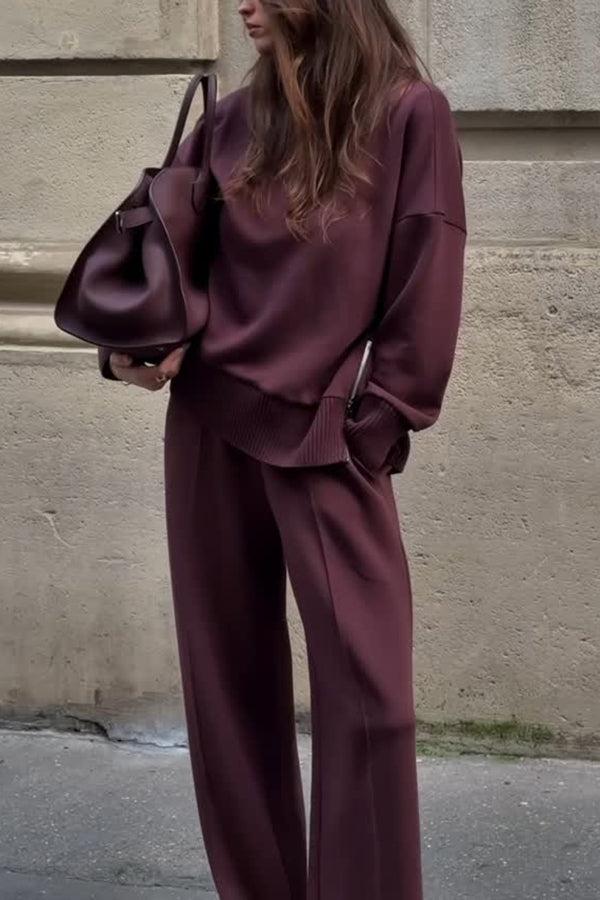 (BUY 1 GET 2 FREE) Soft Turtleneck Zip Sweatshirt & Loose Pocket Pants Set