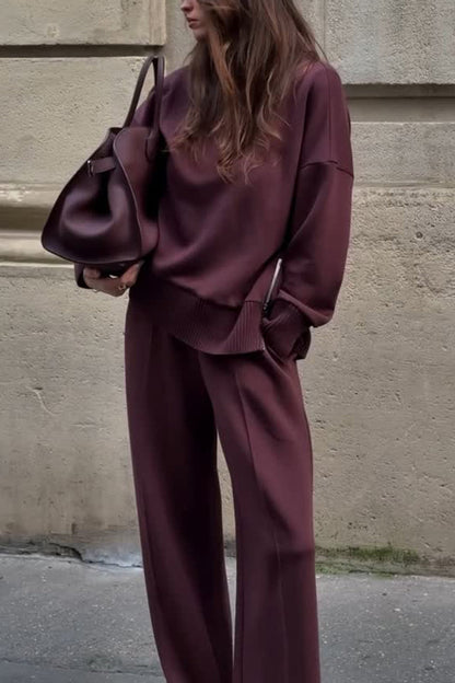 (BUY 1 GET 2 FREE) Soft Turtleneck Zip Sweatshirt & Loose Pocket Pants Set