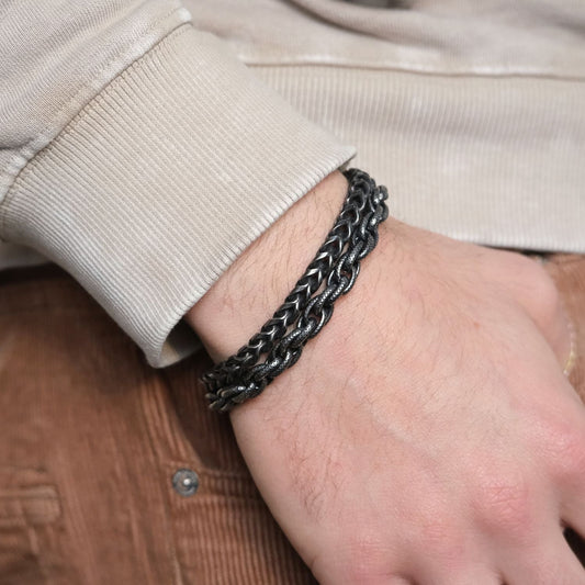 Aan mijn Man - Armband  double chain
