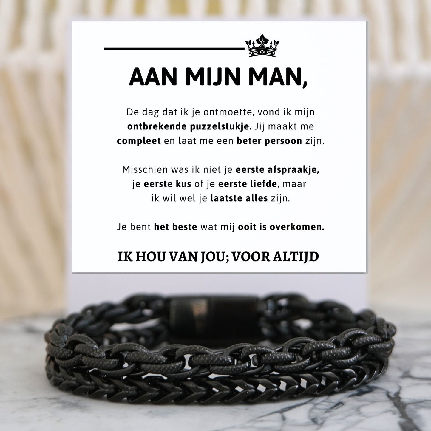 Aan mijn Man - Armband  double chain
