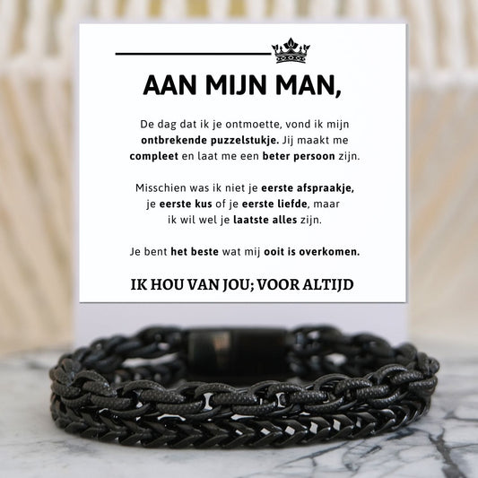 Aan mijn Man - Armband  double chain