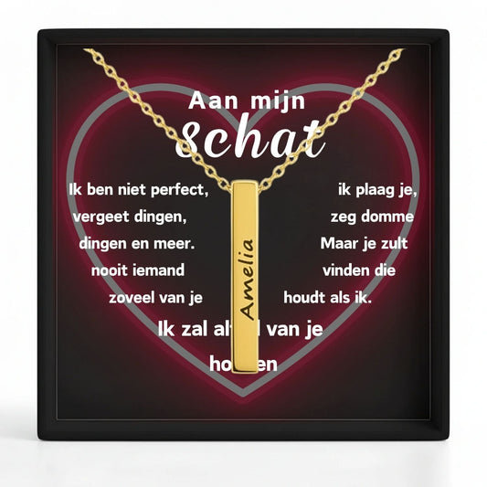 Ketting Bar met Gravure  – Aan mijn schat