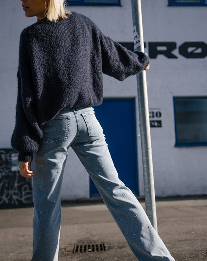 HEART BOOTCUT JEANS BLAUW