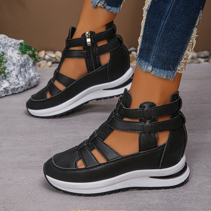 Lichte comfortabele sleehaksandalen met ritssluiting