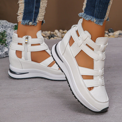Lichte comfortabele sleehaksandalen met ritssluiting