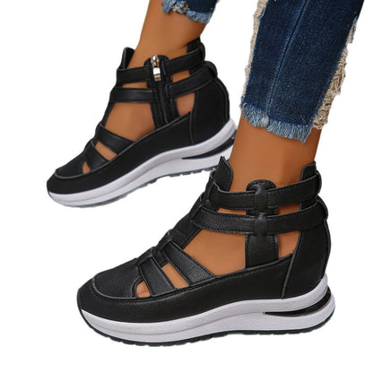 Lichte comfortabele sleehaksandalen met ritssluiting