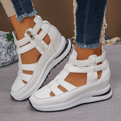 Lichte comfortabele sleehaksandalen met ritssluiting