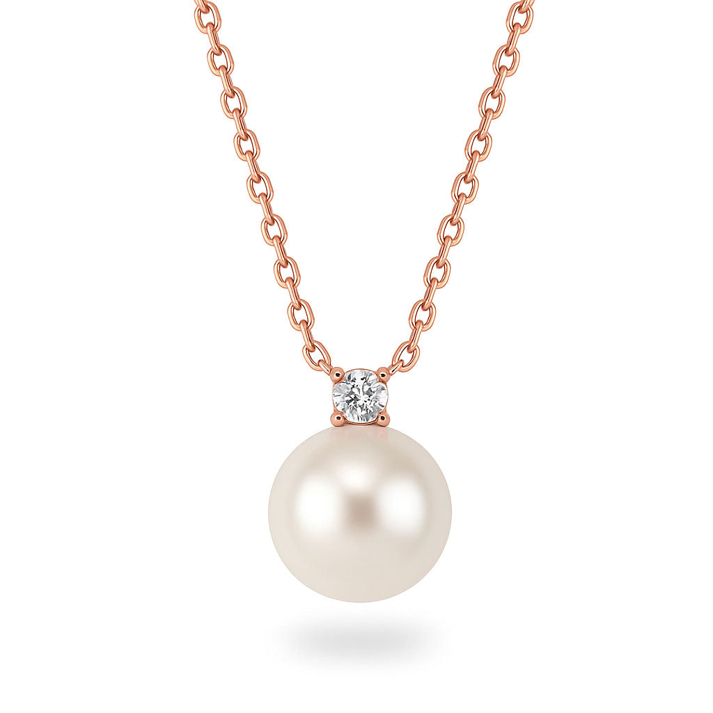Collier Perla Or Rose, S925