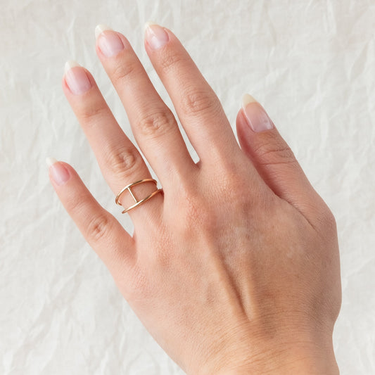 Sample 11: Gold Filled Statement Ring - size 5, 6