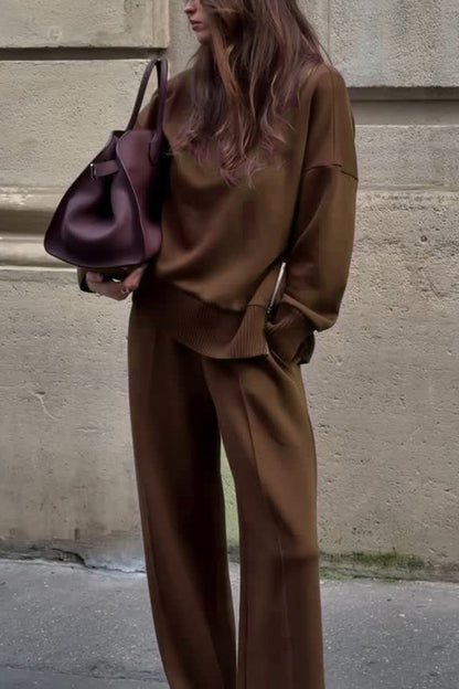 (BUY 1 GET 2 FREE) Soft Turtleneck Zip Sweatshirt & Loose Pocket Pants Set