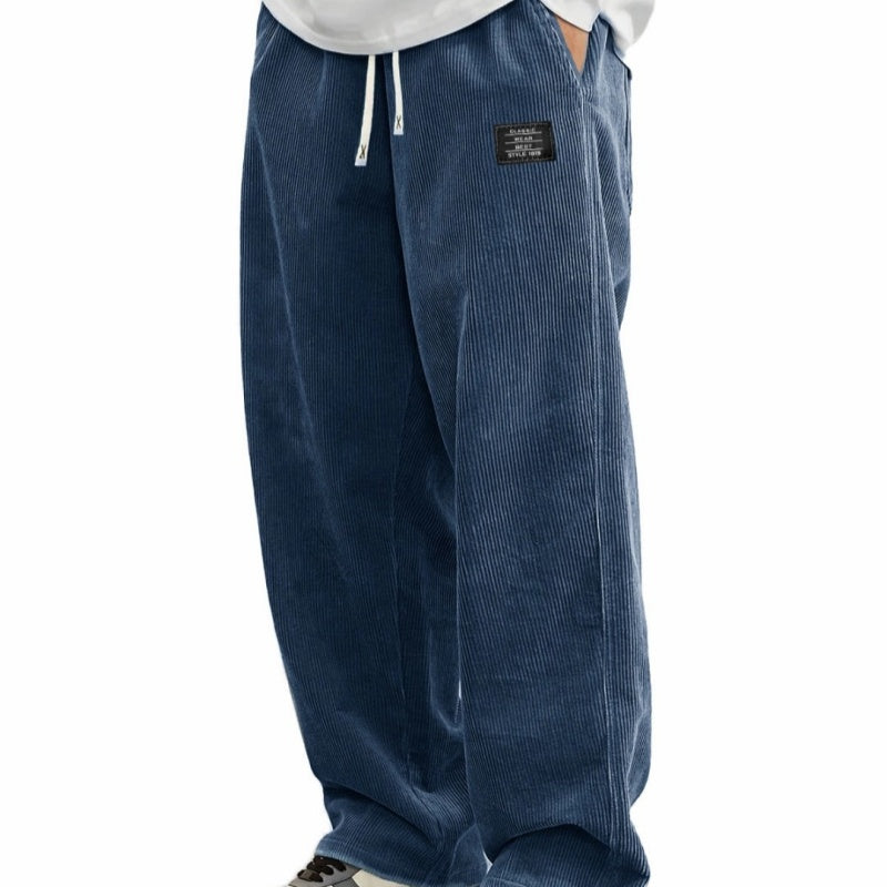 Wijde broek met koord en zakken voor heren